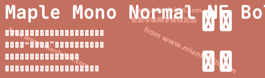 Maple Mono Normal NF Bold预览图1
