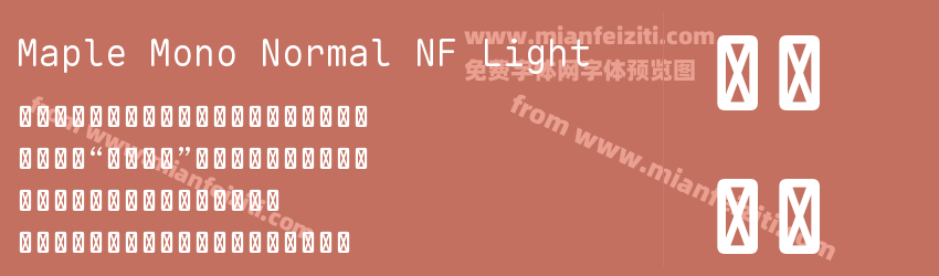Maple Mono Normal NF Light预览图1