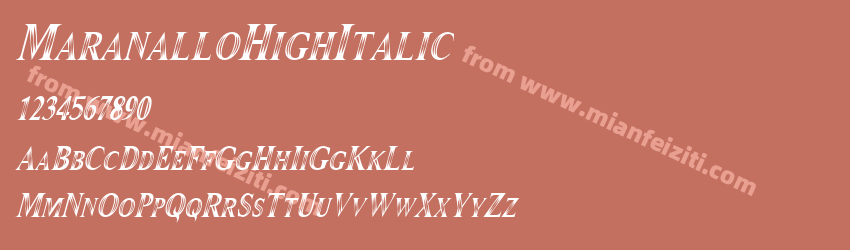 Maranallo High Italic预览图1