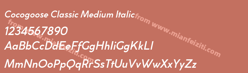 Cocogoose Classic Medium Italic预览图1