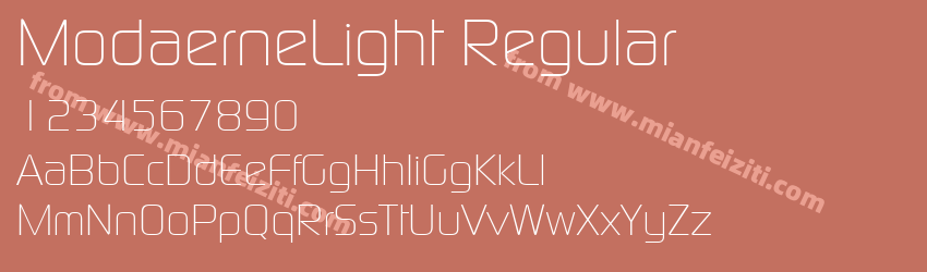 Modaerne Light Regular预览图1