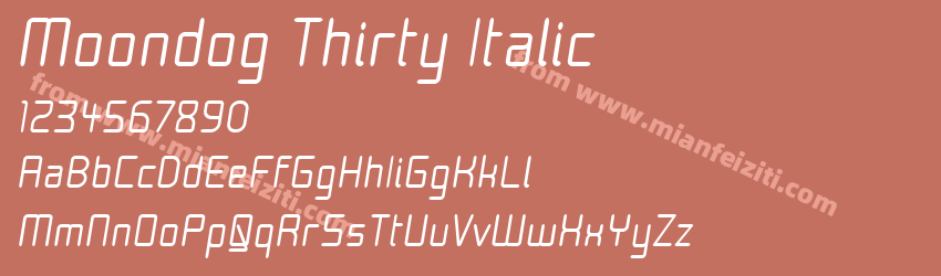 Moondog Thirty Italic预览图1