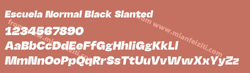 Escuela Normal Black Slanted预览图1