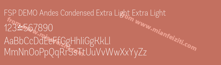 FSP DEMO Andes Condensed Extra Light Extra Light预览图1