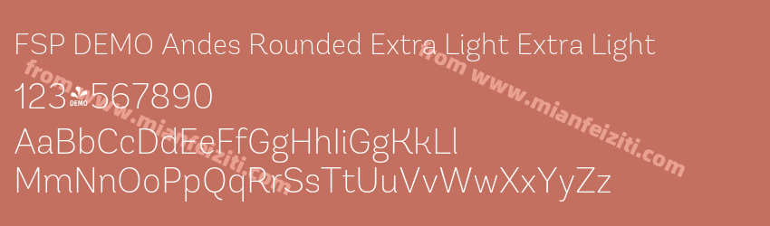 FSP DEMO Andes Rounded Extra Light Extra Light预览图1