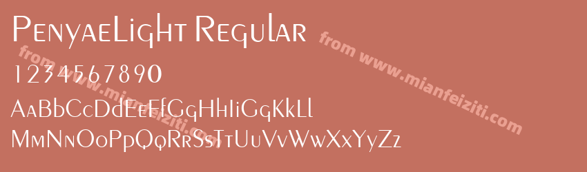 Penyae Light Regular预览图1