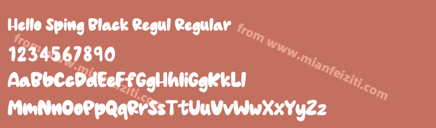 Hello Sping Black Regul Regular预览图1