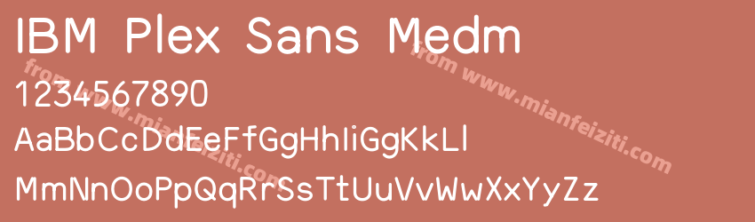 IBM Plex Sans Medm预览图1