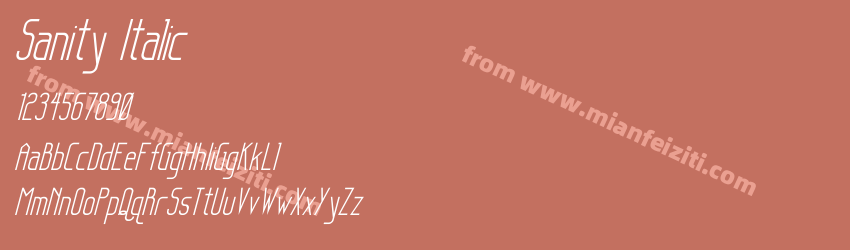Sanity Italic预览图1
