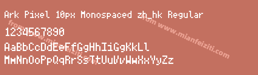 Ark Pixel 10px Monospaced zh_hk Regular预览图1