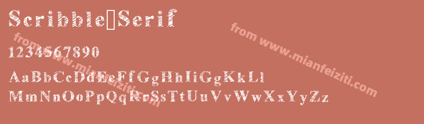 Scribble Serif Regular预览图1