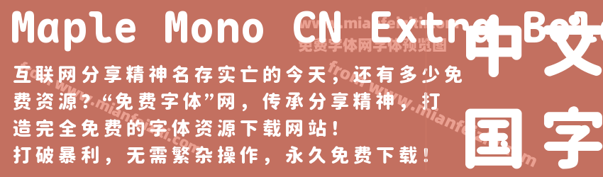 Maple Mono CN Extra Bold预览图1