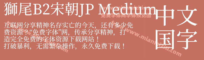 獅尾B2宋朝JP Medium预览图1