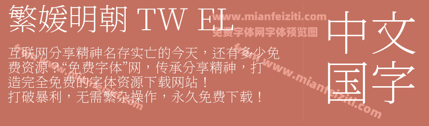 繁媛明朝 TW EL预览图1