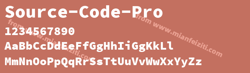 Source-Code-Pro字体预览
