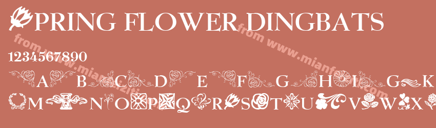 Spring flower dingbats预览图1