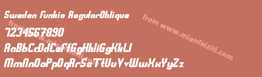 Sweden Funkis Regular Oblique预览图1
