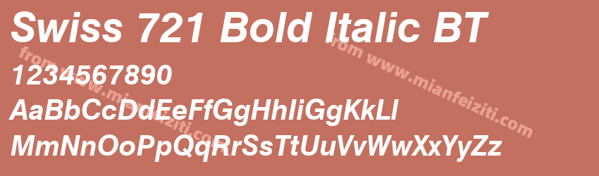 Swiss 721 Bold Italic BT预览图1