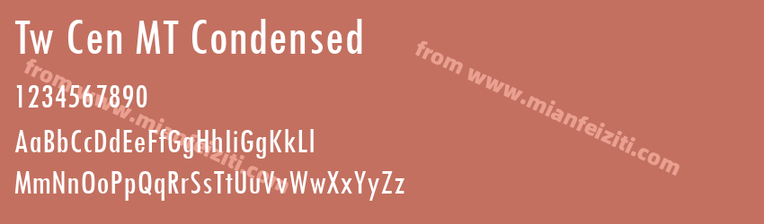 Tw Cen MT Condensed预览图1