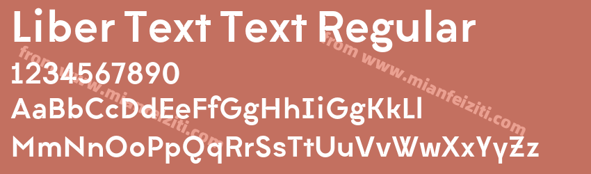 Liber Text Text Regular预览图1