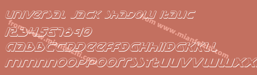 Universal Jack Shadow Italic预览图1