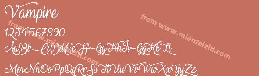 Vampire Calligraphy预览图1