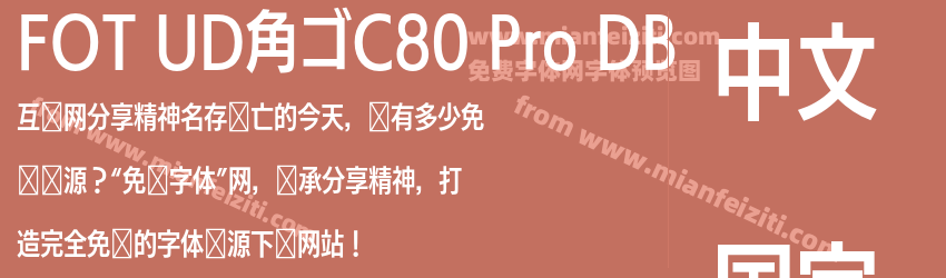 FOT UD角ゴC80 Pro DB预览图1