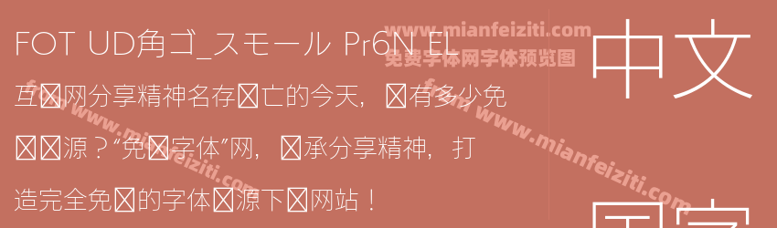 FOT UD角ゴ_スモール Pr6N EL预览图1