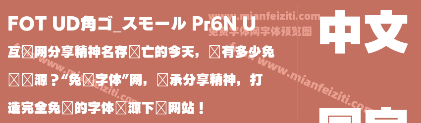 FOT UD角ゴ_スモール Pr6N U预览图1