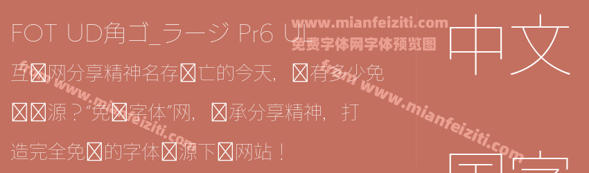 FOT UD角ゴ_ラージ Pr6 UL预览图1