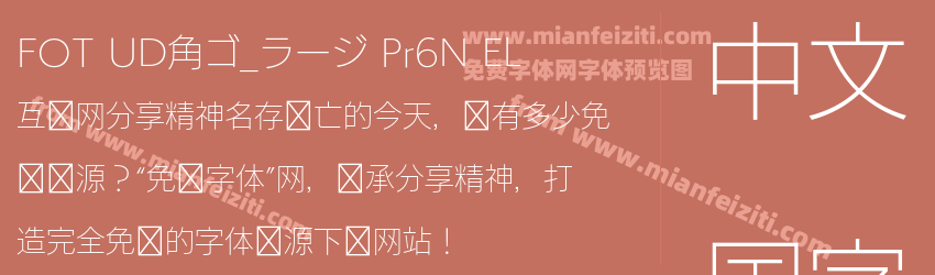 FOT UD角ゴ_ラージ Pr6N EL预览图1