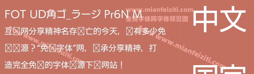 FOT UD角ゴ_ラージ Pr6N M预览图1