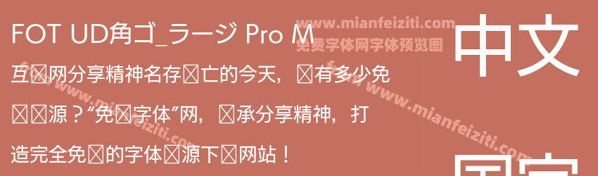 FOT UD角ゴ_ラージ Pro M预览图1