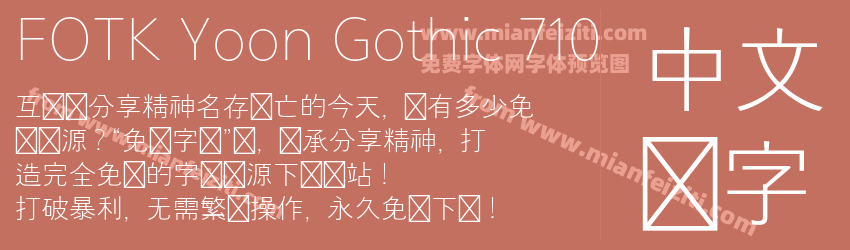 FOTK Yoon Gothic 710预览图1