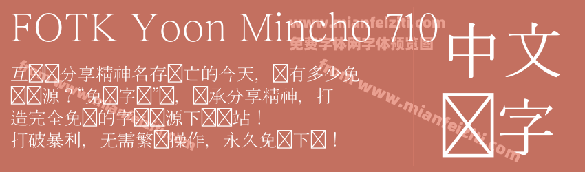 FOTK Yoon Mincho 710预览图1