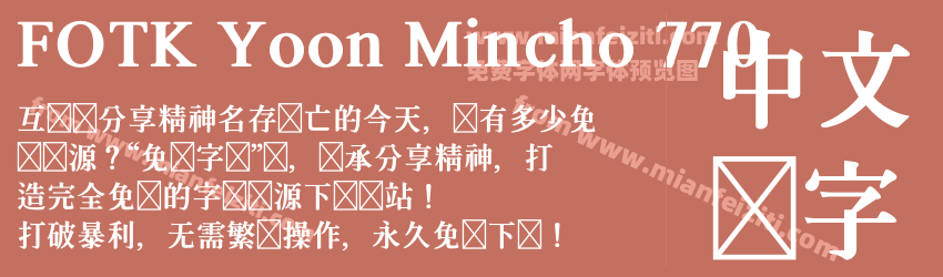 FOTK Yoon Mincho 770预览图1