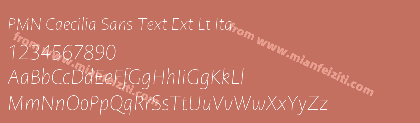 PMN Caecilia Sans Text Ext Lt Ita预览图1