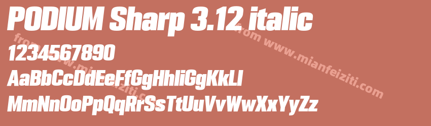 PODIUM Sharp 3.12 italic预览图1