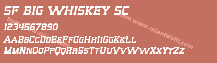 sf big whiskey sc字体预览