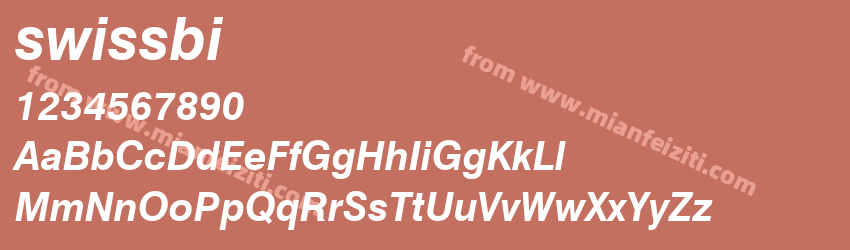 Swiss 721 Bold Italic BT预览图1