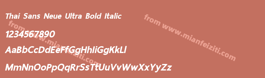 Thai Sans Neue Ultra Bold Italic预览图1