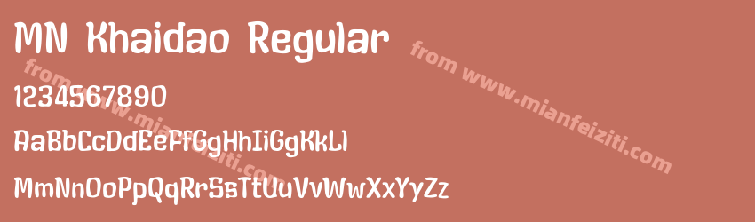 MN Khaidao Regular预览图1 MN Khaidao Regular预览图1