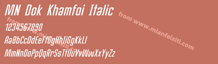 MN Dok Khamfoi Italic预览图1