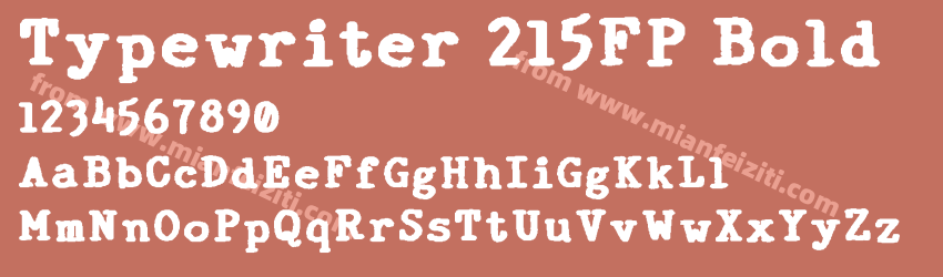 Typewriter 215FP Bold预览图1