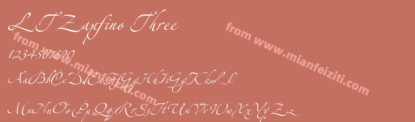 LTZapfino Three字体预览