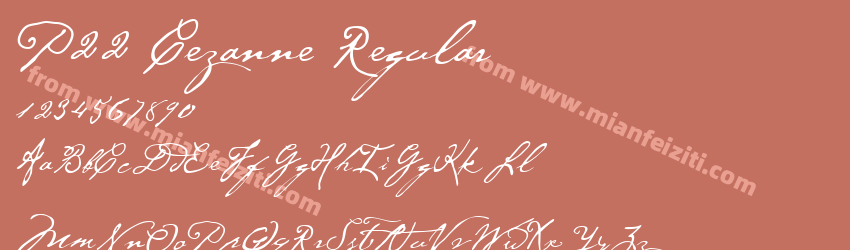 P22 Cezanne Regular字体预览