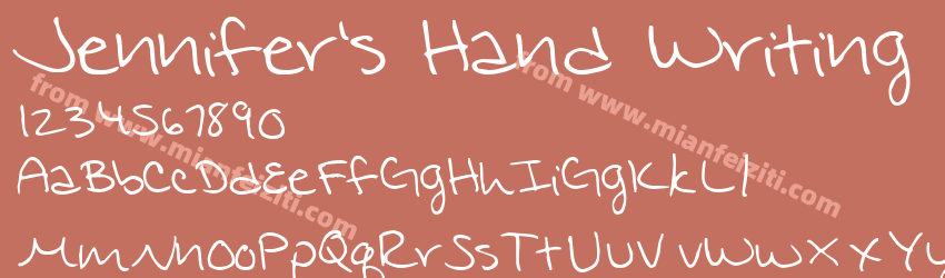 Jennifer's Hand Writing预览图1