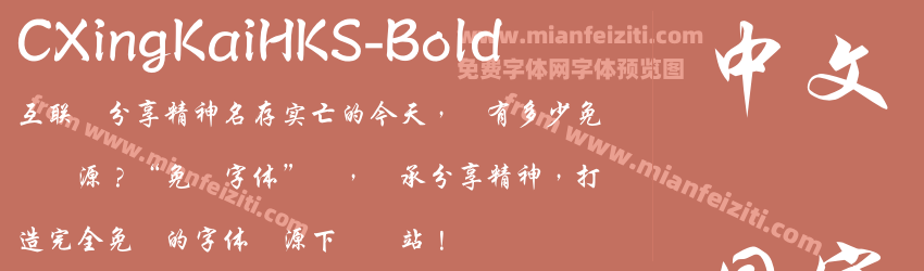 C Xing KaiHKS Bold预览图1