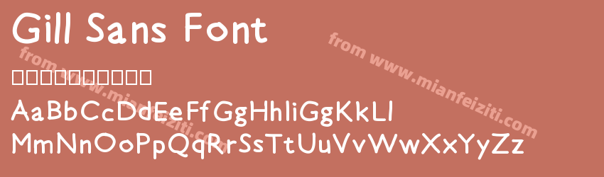 Gill Sans Font预览图1