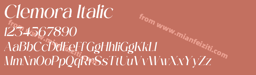 Clemora Italic预览图1